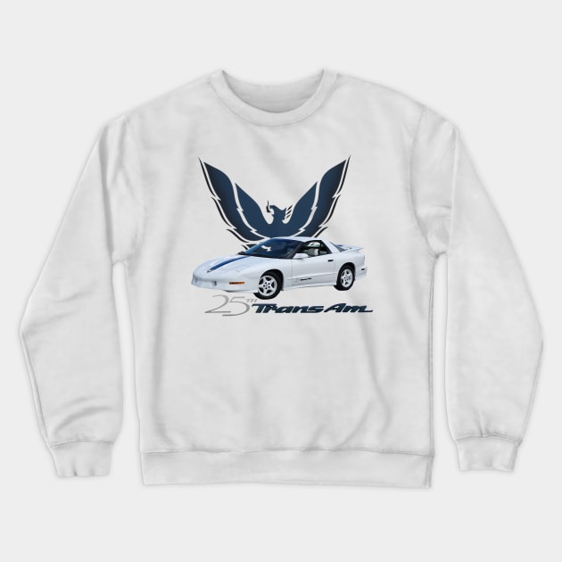 1994 25th Anniversary Pontiac Trans AM Crewneck Sweatshirt by Permages LLC